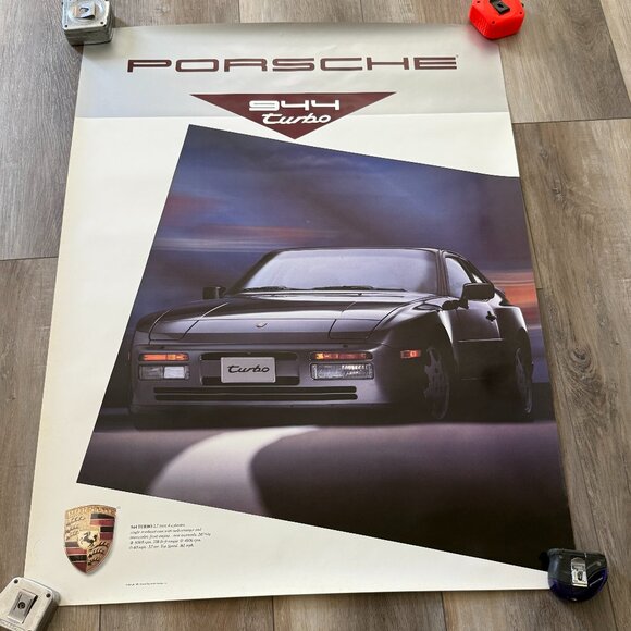 Porsche 944 Turbo Poster 1989 - RARE!! - Picture 1 of 6